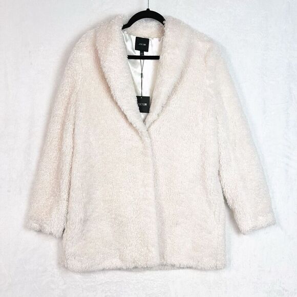 Joe’s Jeans Pascale Faux-Shearling Coat in Cream Size S NWT - Picture 14 of 16